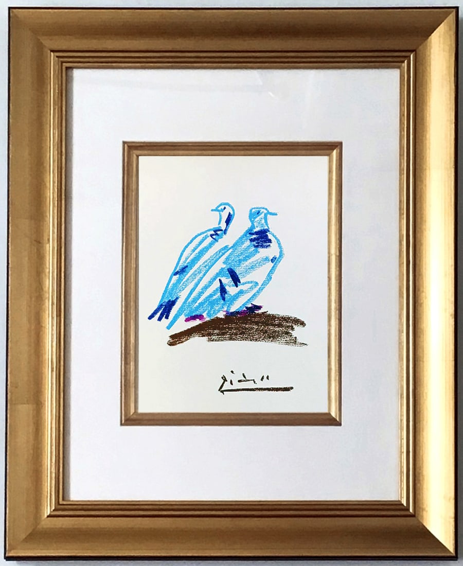 Pablo Picasso Framed Lithograph 59 Verwidwete Dove 1968: Title: Pablo Picasso Framed Lithograph 59 Verwidwete Dove 1968 Description: Title: Verwidwete Dove Artist: Pablo Picasso Country: Spain Medium: Lithograph 59 Marks: Signed in plate, not numbered Print