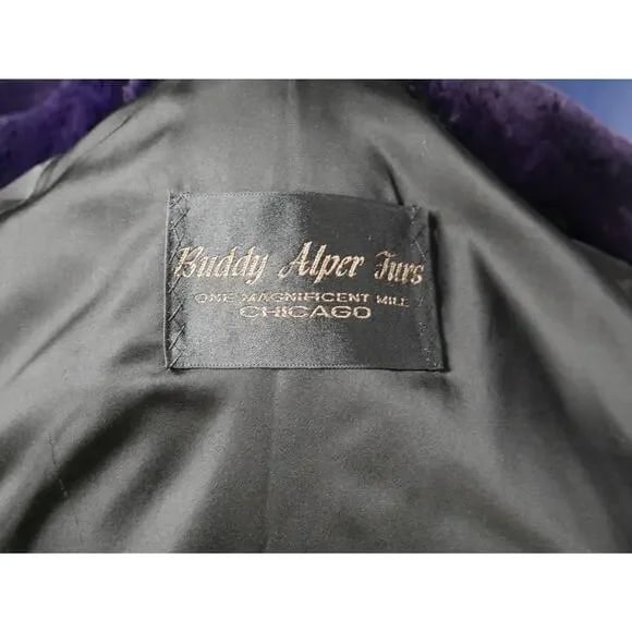 Stunning Purple Sheared Beaver Fur Coat Jacket - 6