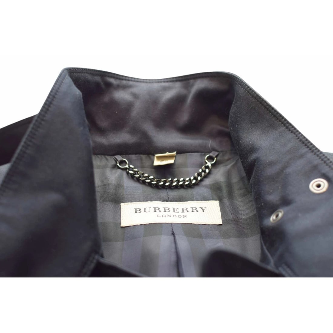 Burberry Women's Blue Double Breasted Short Military Style Belted Jacket US 8 - 3