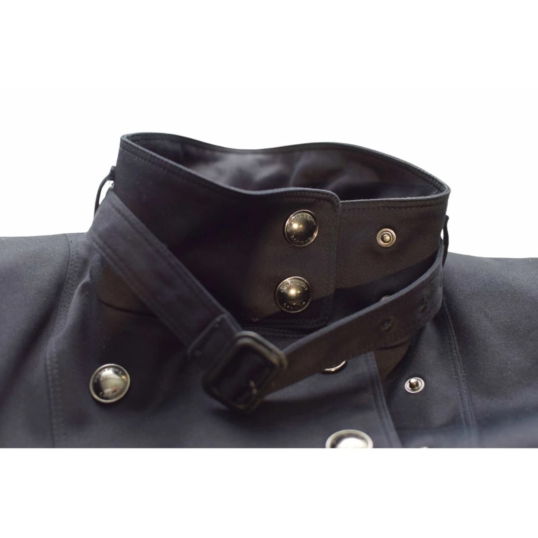 Burberry Women's Blue Double Breasted Short Military Style Belted Jacket US 8 - 6