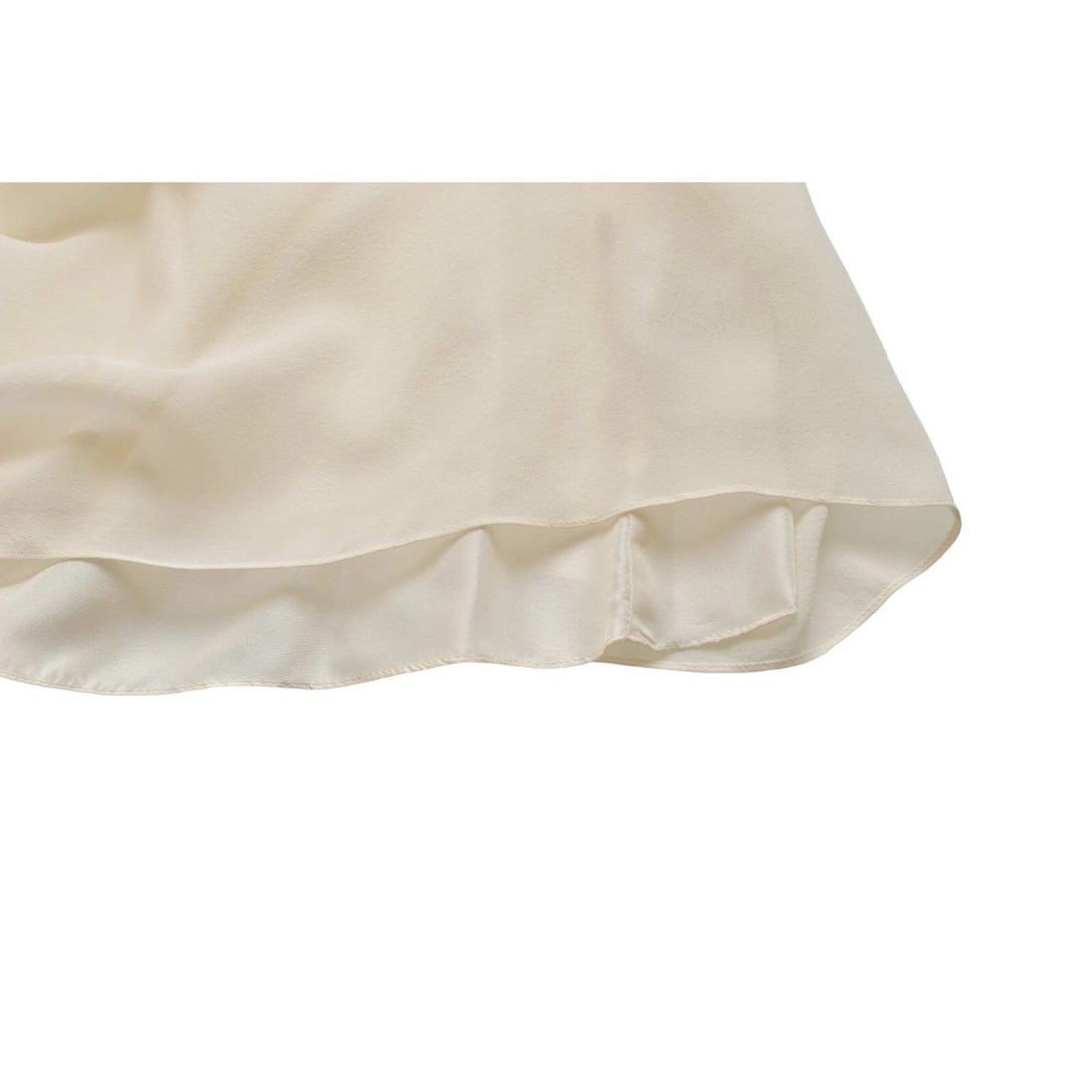 Tibi Cream Draped bib Racer back Sleeveless 100% Silk Tunic Top - Size 4 - 6