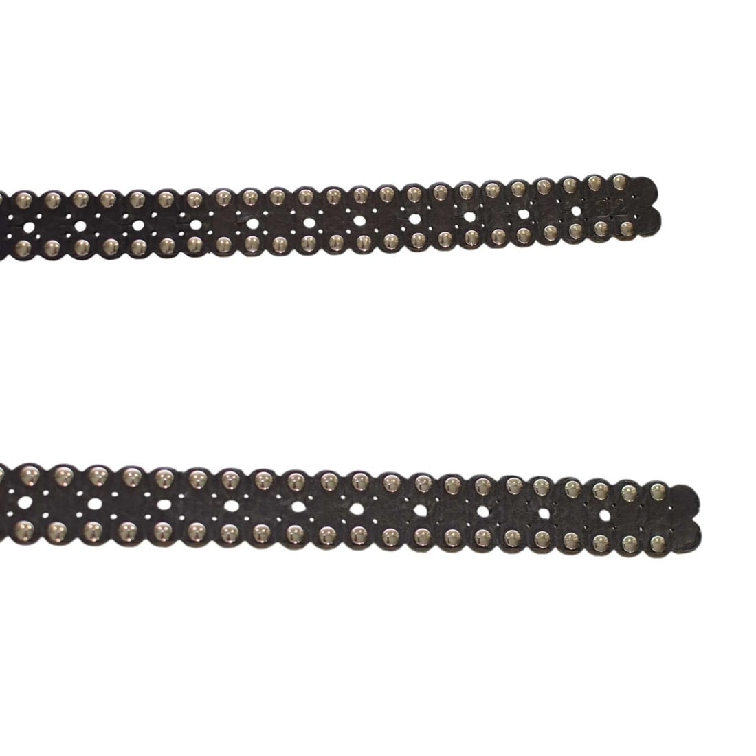 DSquared2 Woman's Black Leather with Silver tone Studs Belt size 85 - 5