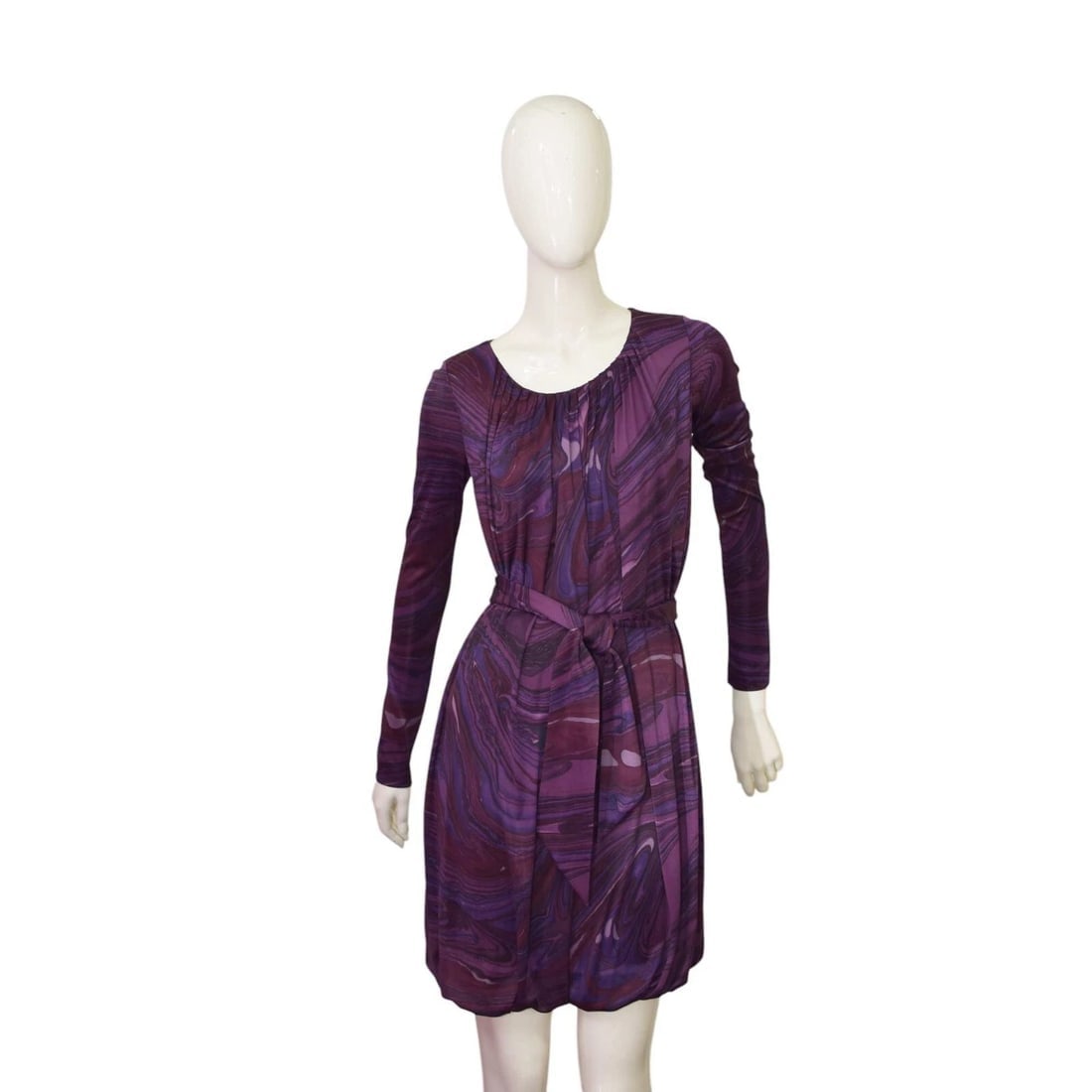 ETRO Kaleidoscopic Print Purple Balloon Hemline Long Sleeves mini Dress 40 (1 of 8)