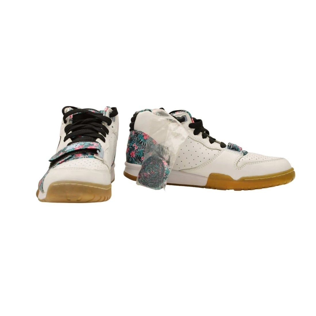 Nike Air White Leather Floral Mid Lace up Shoes Sneakers Trainers EU 43, US 9.5 (1 of 9)