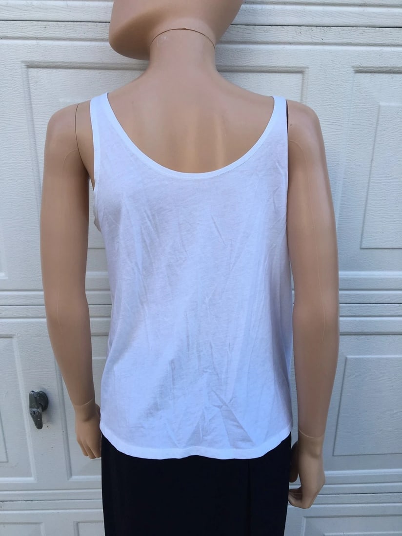Cute Rodebjer White Tank Top Cotton Size XS - 4