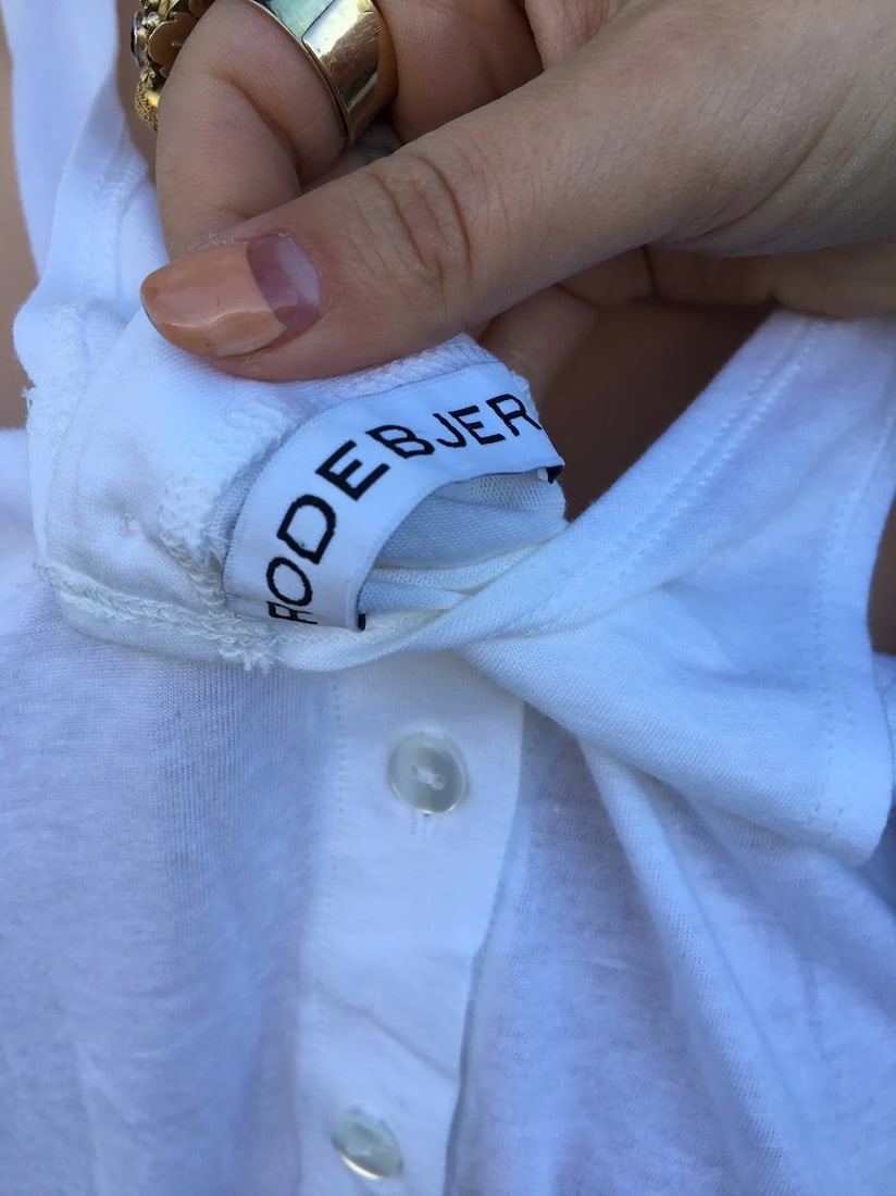 Cute Rodebjer White Tank Top Cotton Size XS - 6