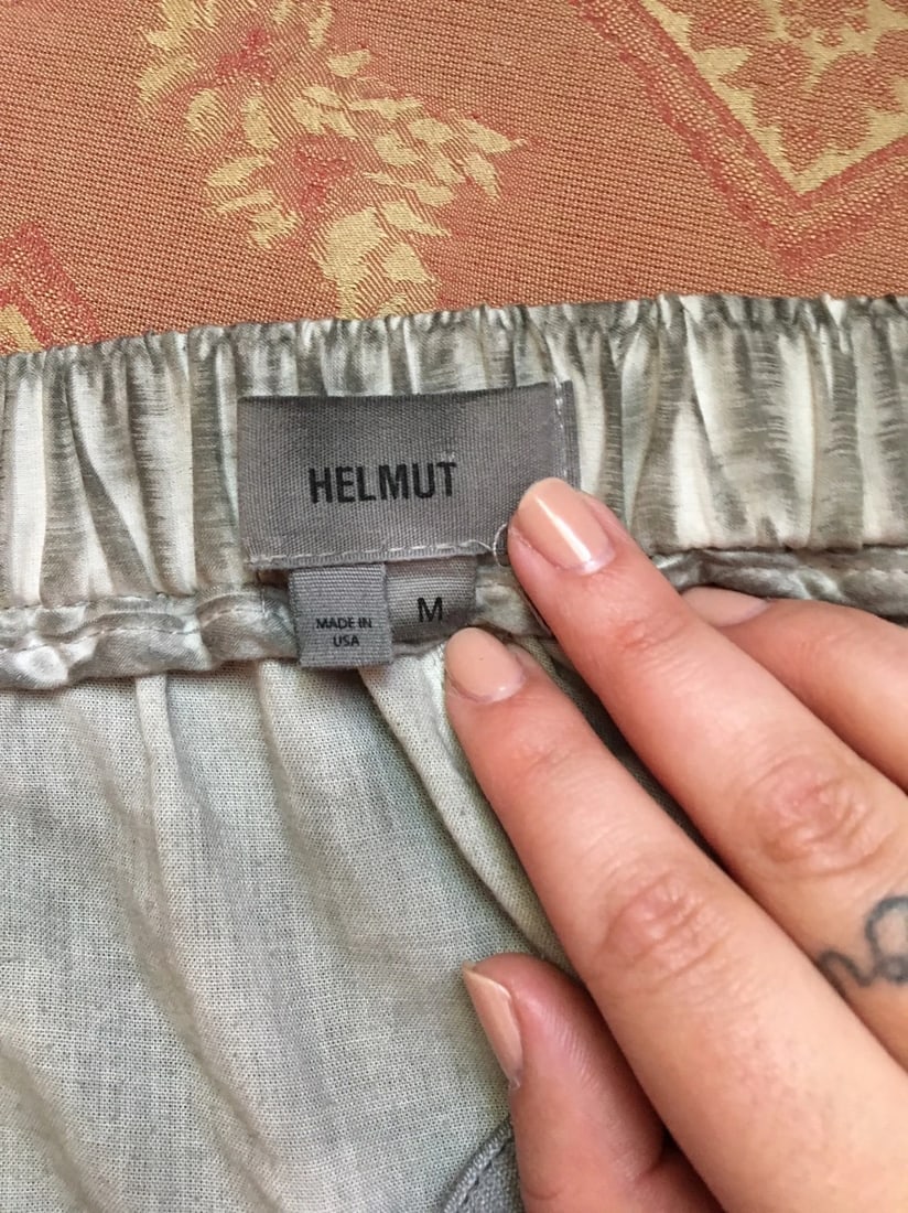 Cool Helmet Lang Gray Cotton & Silk Pants Size Medium - 2