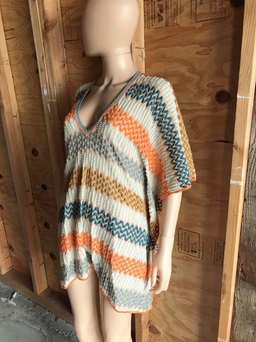 Groovy Missoni Multi Color Cotton Blend Tunic Dress - 3