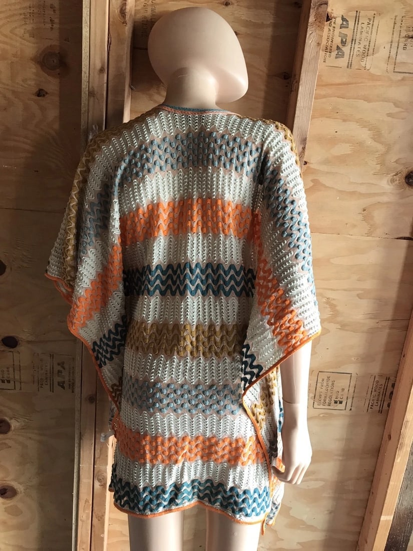 Groovy Missoni Multi Color Cotton Blend Tunic Dress - 4