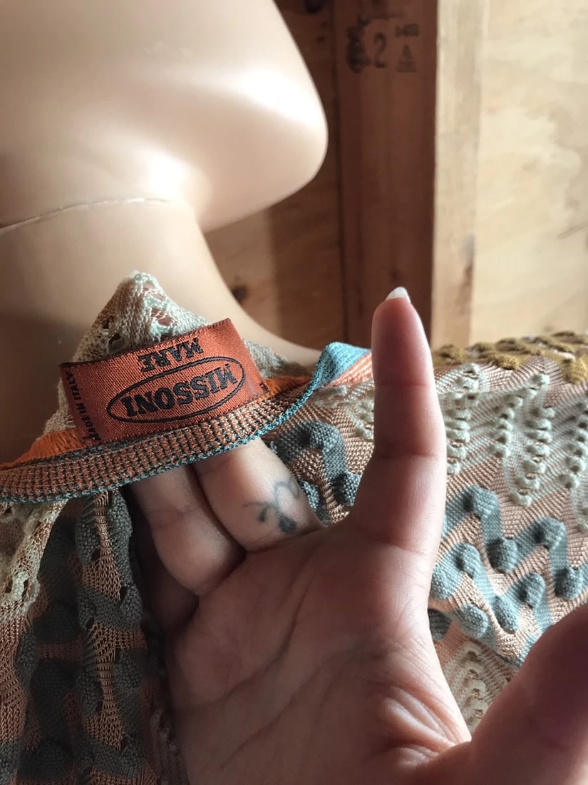 Groovy Missoni Multi Color Cotton Blend Tunic Dress - 5