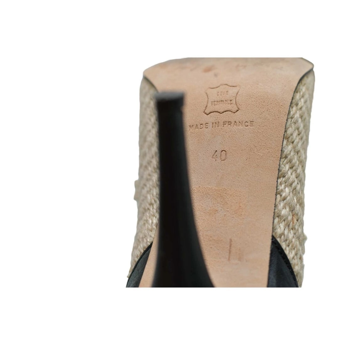 Isabel Marant Gava Beige Raffia Black Leather Ankle Cuff Heel Pumps Shoes 40 - 6