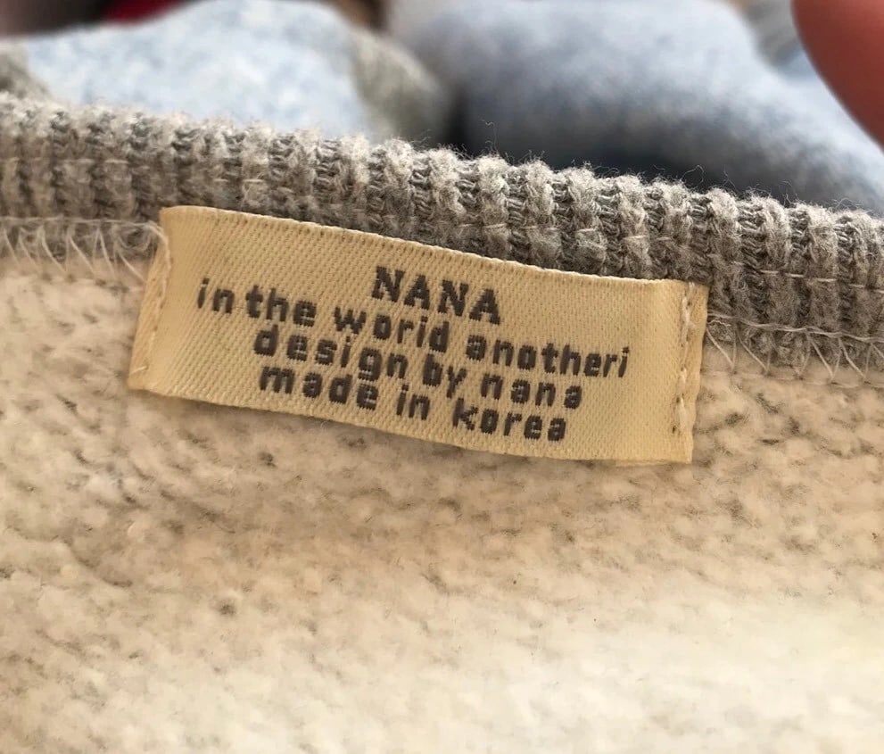 Nana Made In Korea Blue And Gray Sweater With Zippers Size Medium - 2