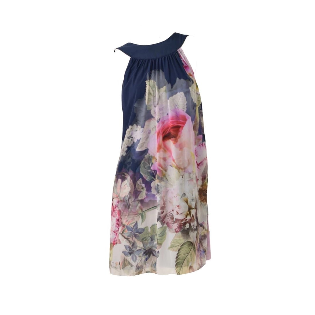 Ted Baker Blue & Floral Sleeveless Mini Short Length Dress size 2 - 9
