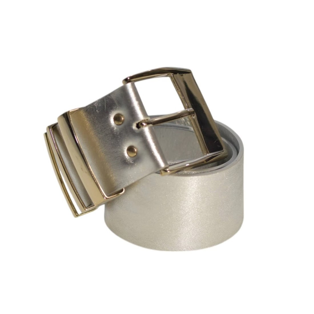 Versace for H&M Silver Color Leather Waist Belt size S (1 of 5)