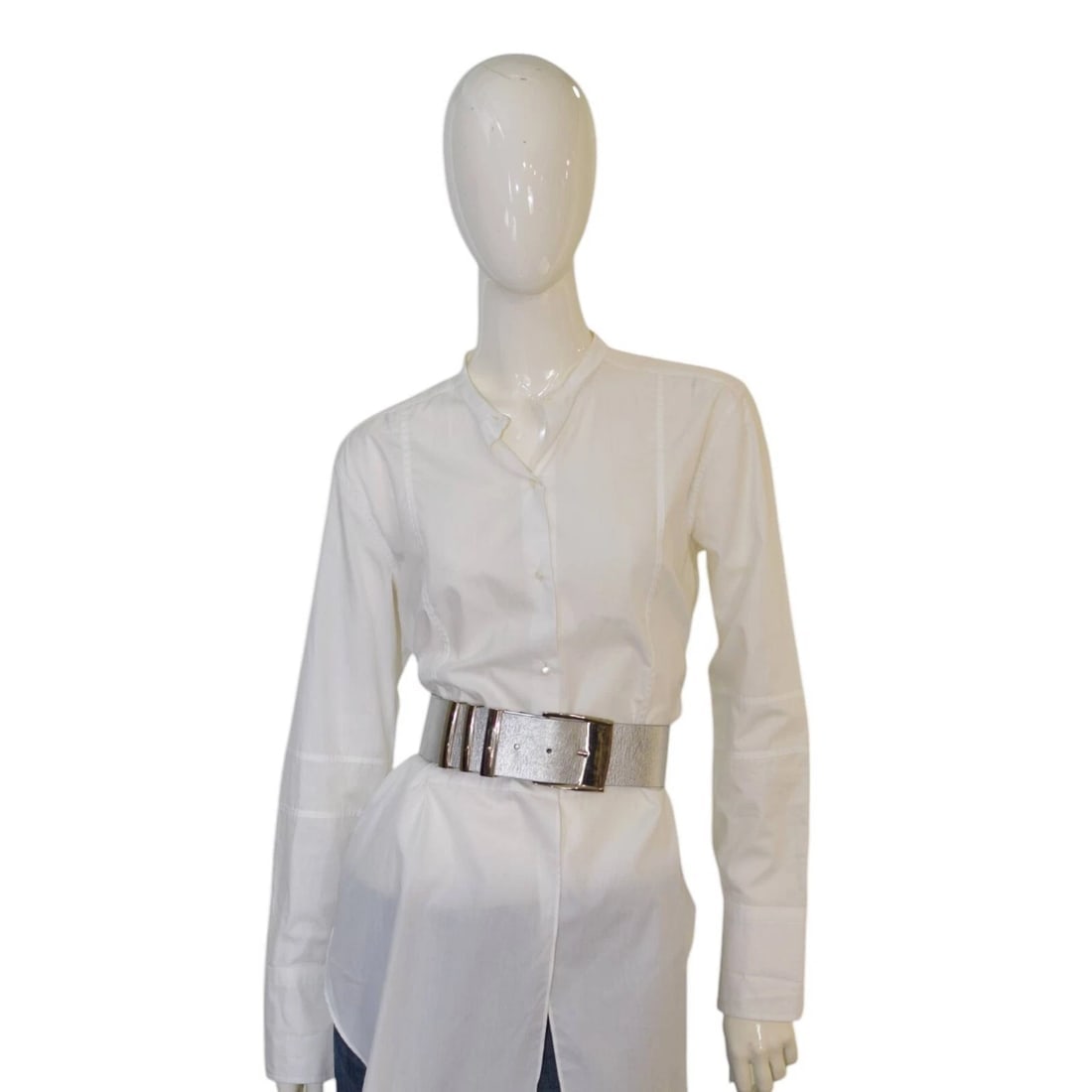 Versace for H&M Silver Color Leather Waist Belt size S - 2