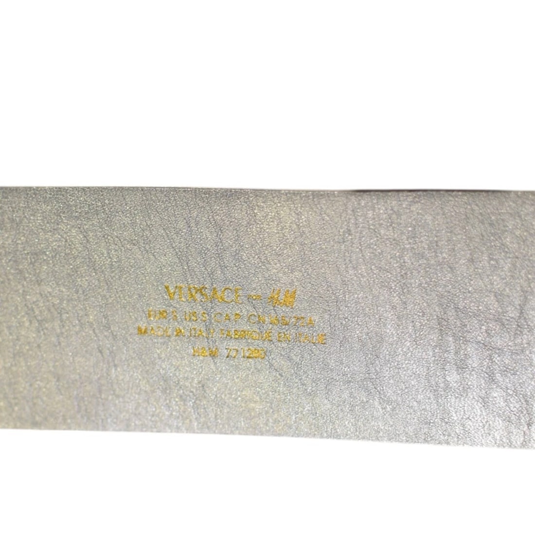 Versace for H&M Silver Color Leather Waist Belt size S - 4