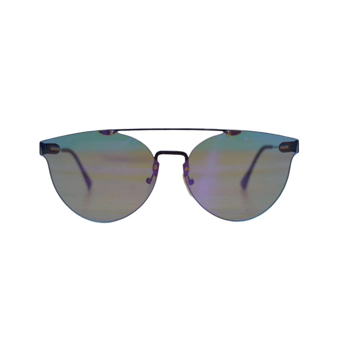 Retrosuperfuture Metallic Handmade Designer Blue Lenses Unisex Sunglasses (1 of 5)