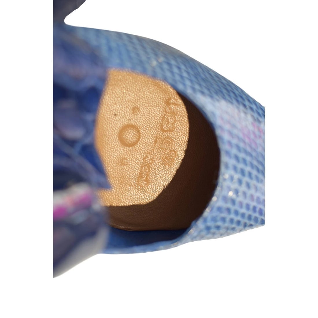 Chloe Electric blue pointed toe leather & suede ankle boots embossed 39,5 - 10