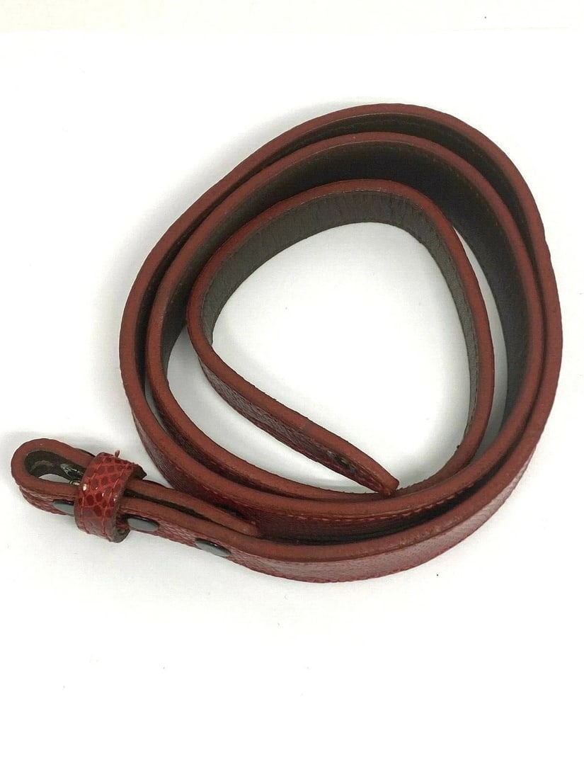 STYLISH AUTHENTIC STAMPED BARRY KIESELSTEIN CORD NEW YORK RED SNAKE BELT C.1990 - 12