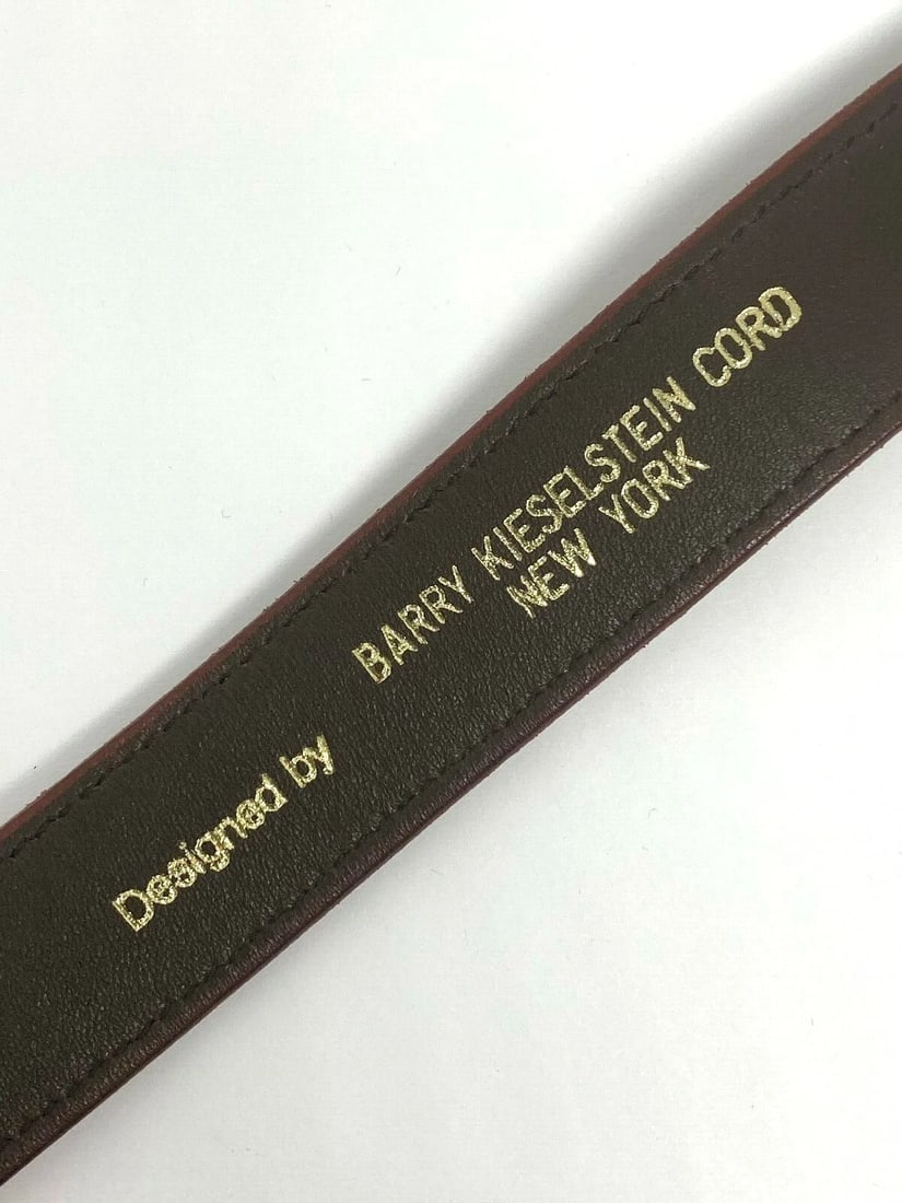 STYLISH AUTHENTIC STAMPED BARRY KIESELSTEIN CORD NEW YORK RED SNAKE BELT C.1990 - 6