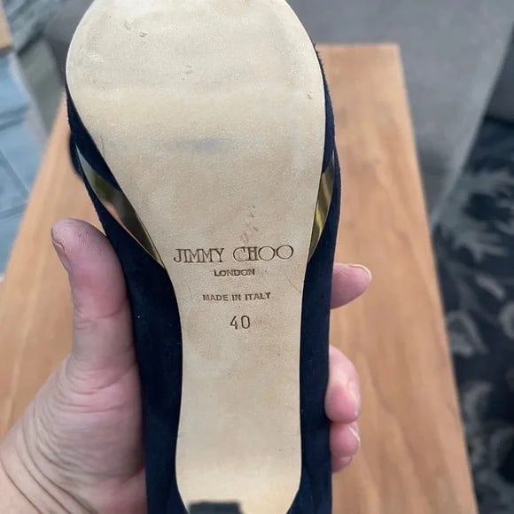 Gorgeous, Brand New, jimmy Choo Navy & gold platform pumps heels shoes 4… - 7