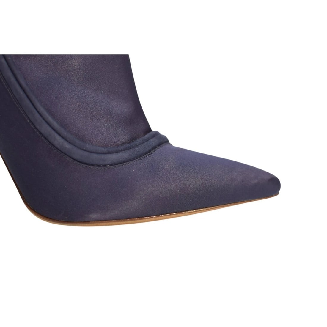 Alexandre Birman Blue Satin Pointed Toe Zip Ankle Booties Shoes size 40 w. Bow - 9