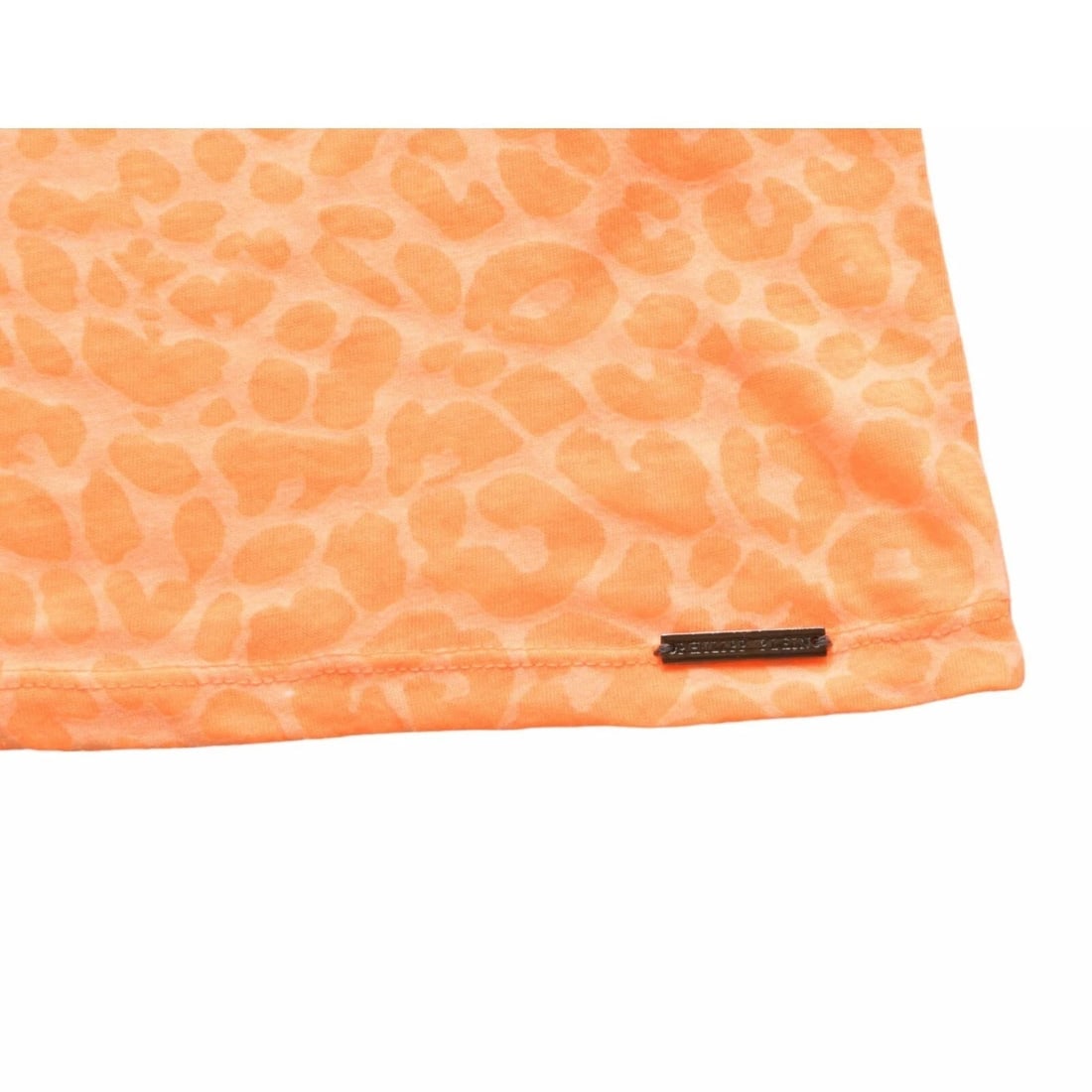 Philipp Plein Orange Leopard Print Skull Mickey Ears Tank Racer Back Top Size M - 5