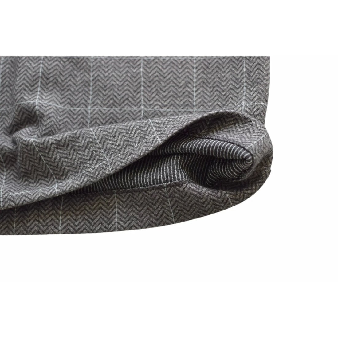 DVF Diane Von Furstenberg Bund Gray Herringbone Check Short Sleeve Mini Dress 4 - 7