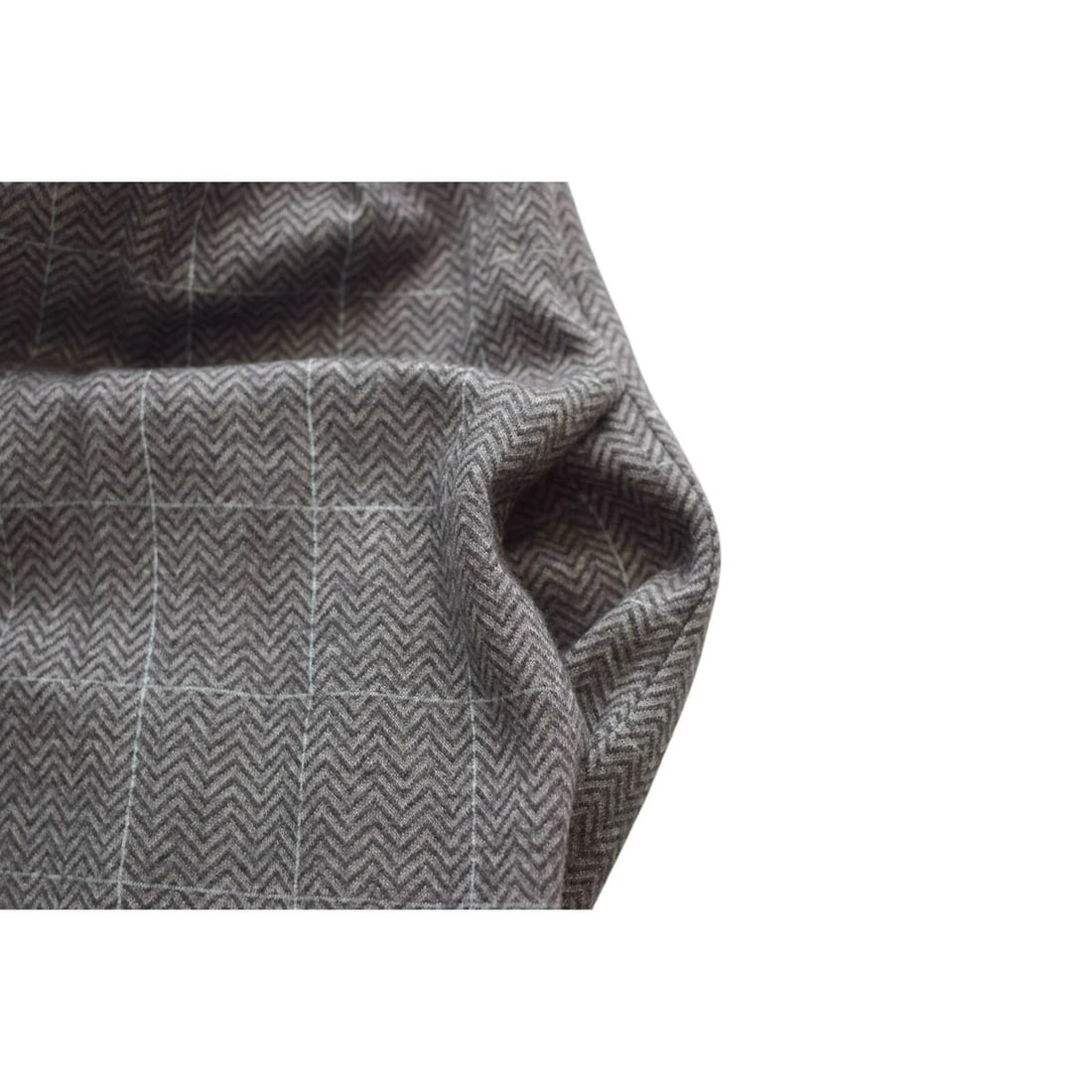 DVF Diane Von Furstenberg Bund Gray Herringbone Check Short Sleeve Mini Dress 4 - 9