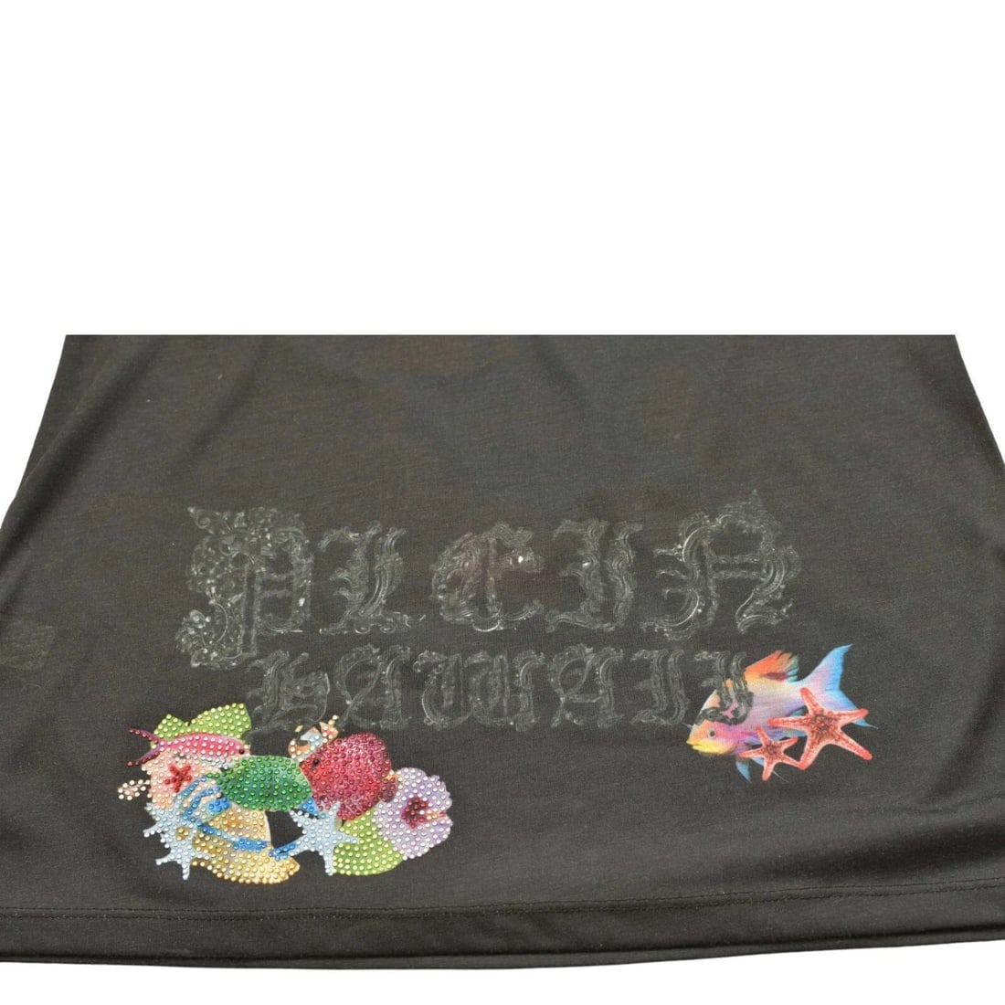 Philipp Plein Sea Creatures Fish Gray Tank Sleeveless Racer Back Top - Size L - 6