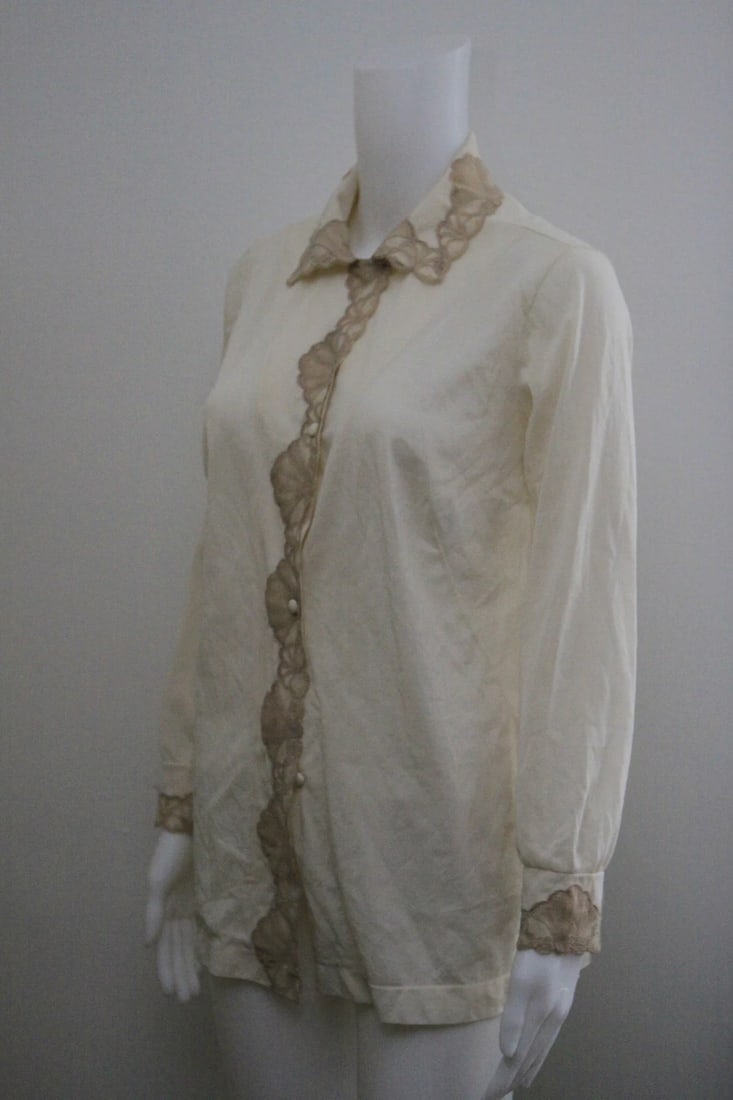 EMILIO PUCCI FOR FORMFIT ROGERS SIZE S 10-12 MADE IN USA ITALY PAJAMA TOP - 4