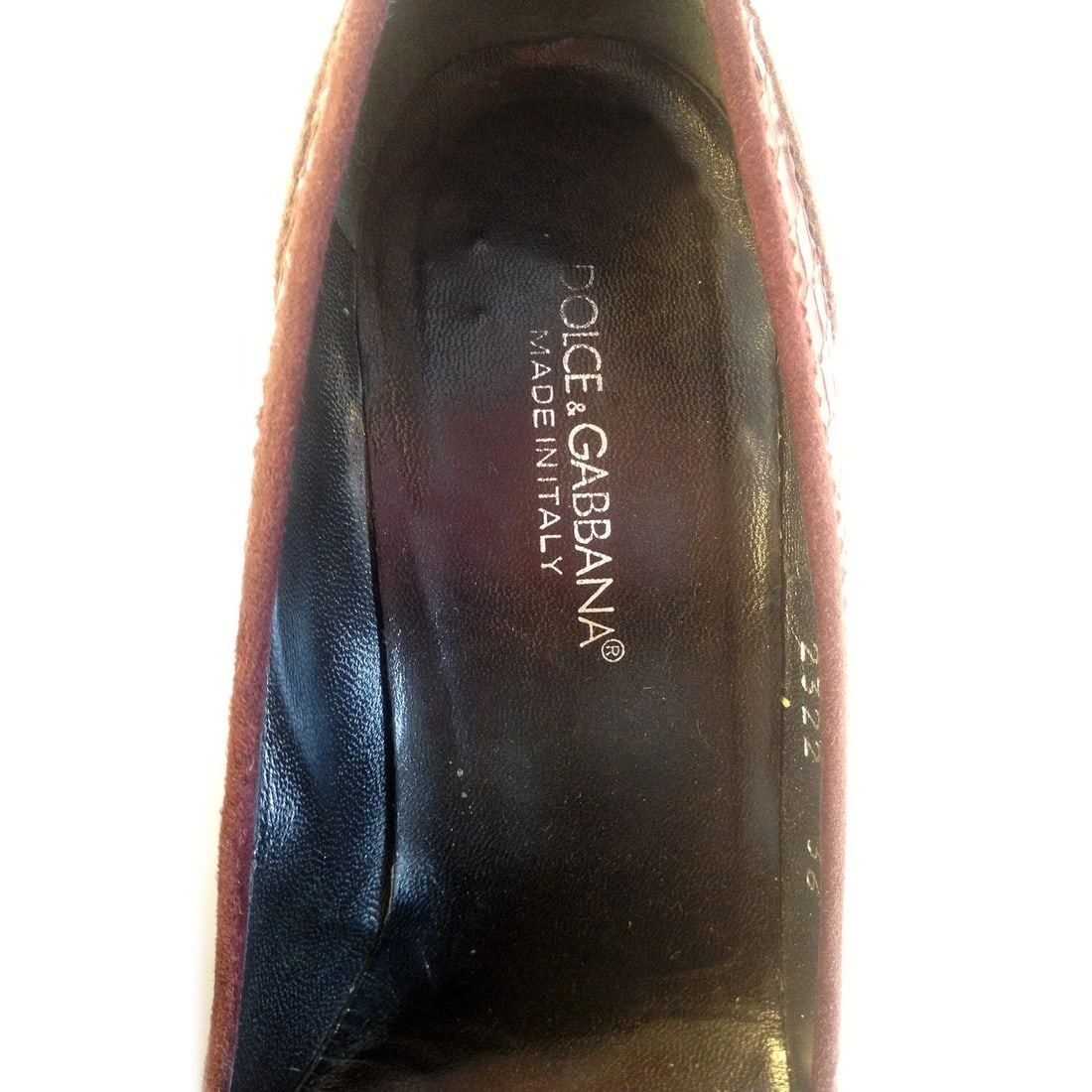 Dolce & Gabbana bordeaux snakeskin & suede leather pointy classic pumps - 6