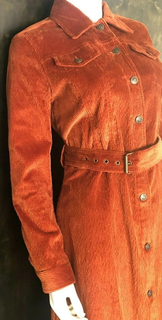 Maison Margiela MM6 Brown Midi Jacket Coat w/ Belt Size IT38 - 4