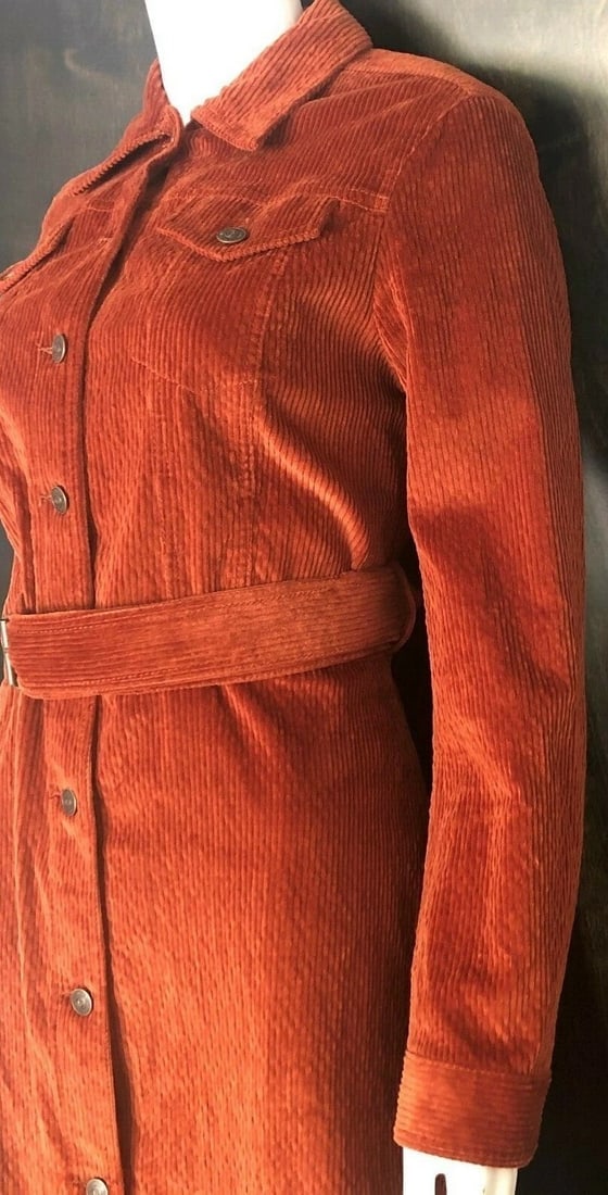 Maison Margiela MM6 Brown Midi Jacket Coat w/ Belt Size IT38 - 5