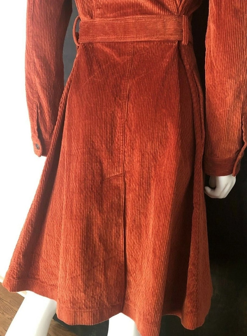 Maison Margiela MM6 Brown Midi Jacket Coat w/ Belt Size IT38 - 9