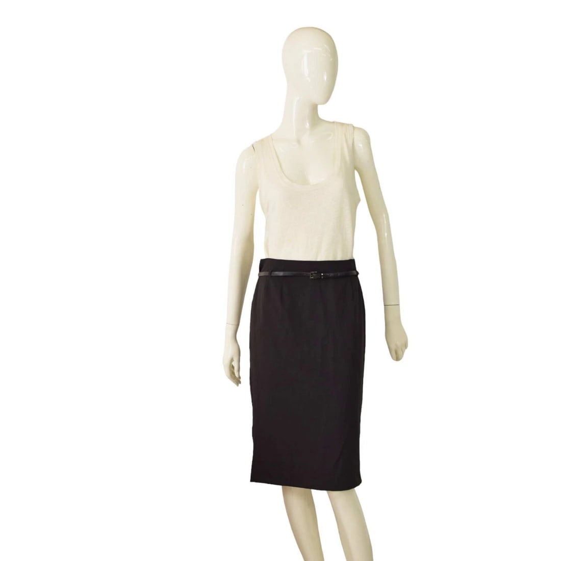Express Black Knee length Belted Pencil Skirt size 8: Title:Express Black Knee length Belted Pencil Skirt size 8Description:T by Alexander Wang Black Ribbed Elasticated Knee Length Skirt size M Express Black Knee length Belted Pencil Skirt size 8 With