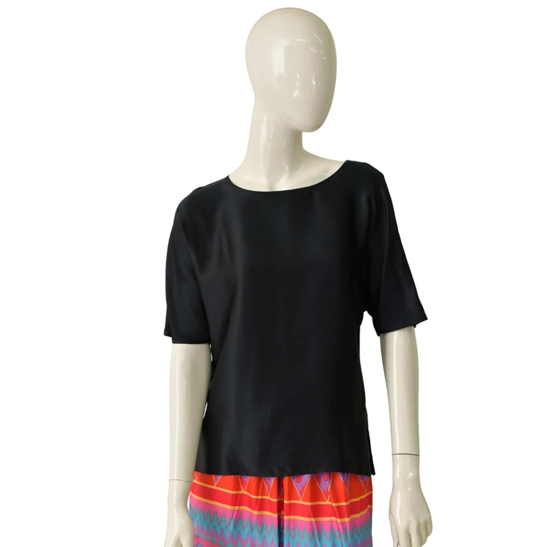 Intimissimi Black Short Sleeves Top T-Shirt Blouse size S (1 of 8)
