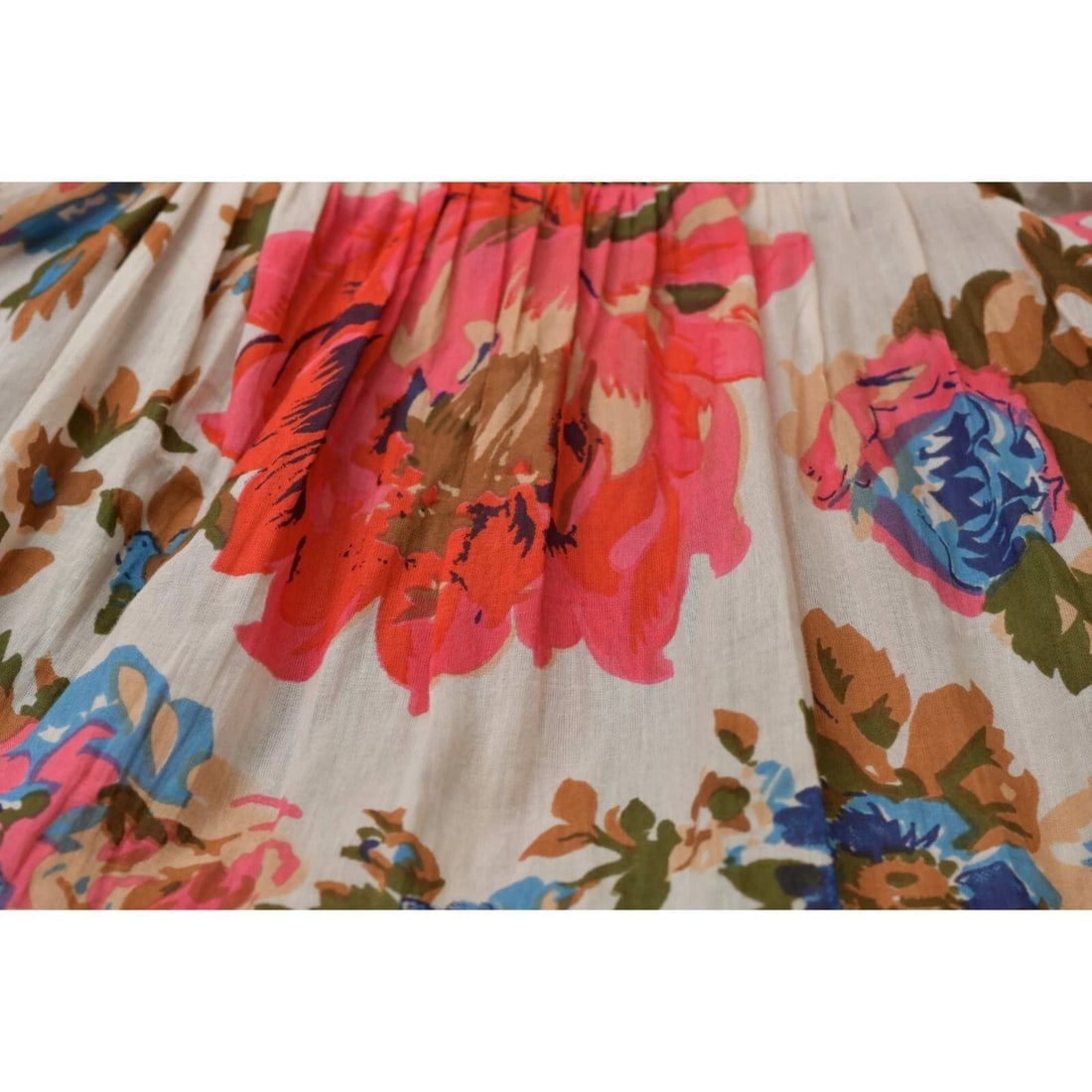 Antica Sartoria Floral Embroidery Cold Shoulders Pom Poms Tunic Blouse Top OS - 10