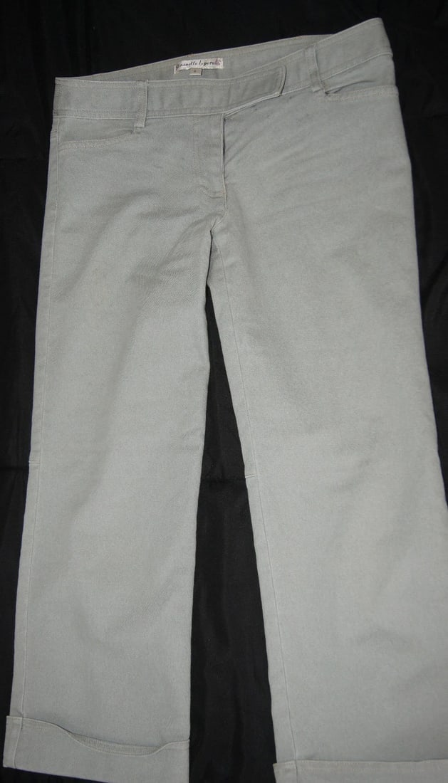 NANETTE LEPORE SIZE 0 CROPPED JEANS PANTS MADE IN USA COTTON ELASTANE (1 of 8)