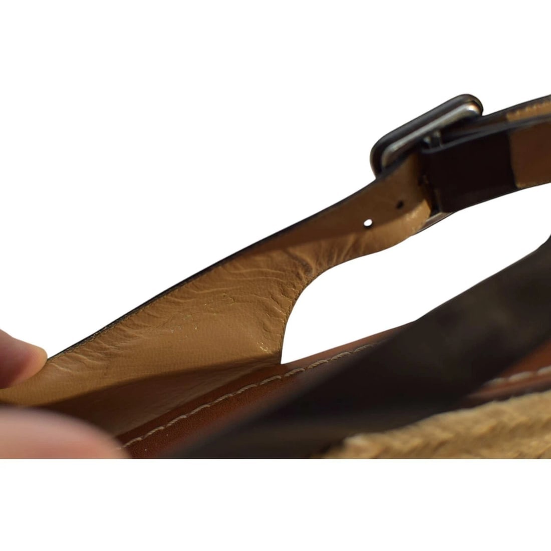 Valentino Rockstud Black Leather Bow Wedge Slingback Platform Shoes Size 36 - 9