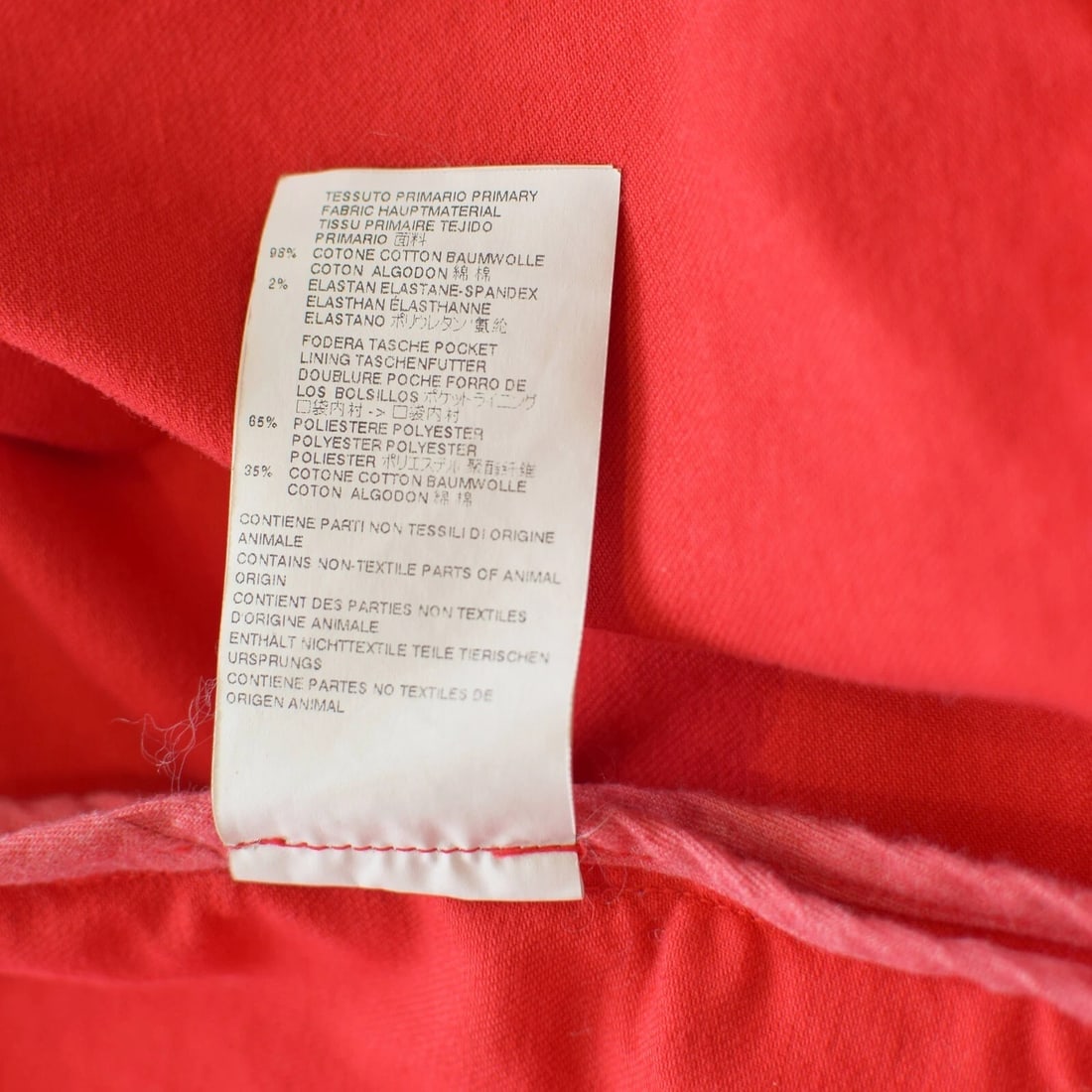 Dsquared2 D2 Red Cotton Double Breasted Black Button Jacket size 40 - 4