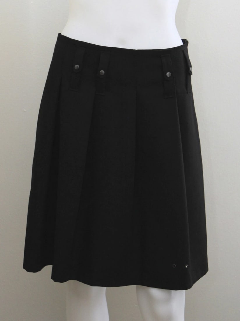 BARBARA BUI INITIALS SMALL 38 100% WOOL SKIRT LINING STYLISH - 2