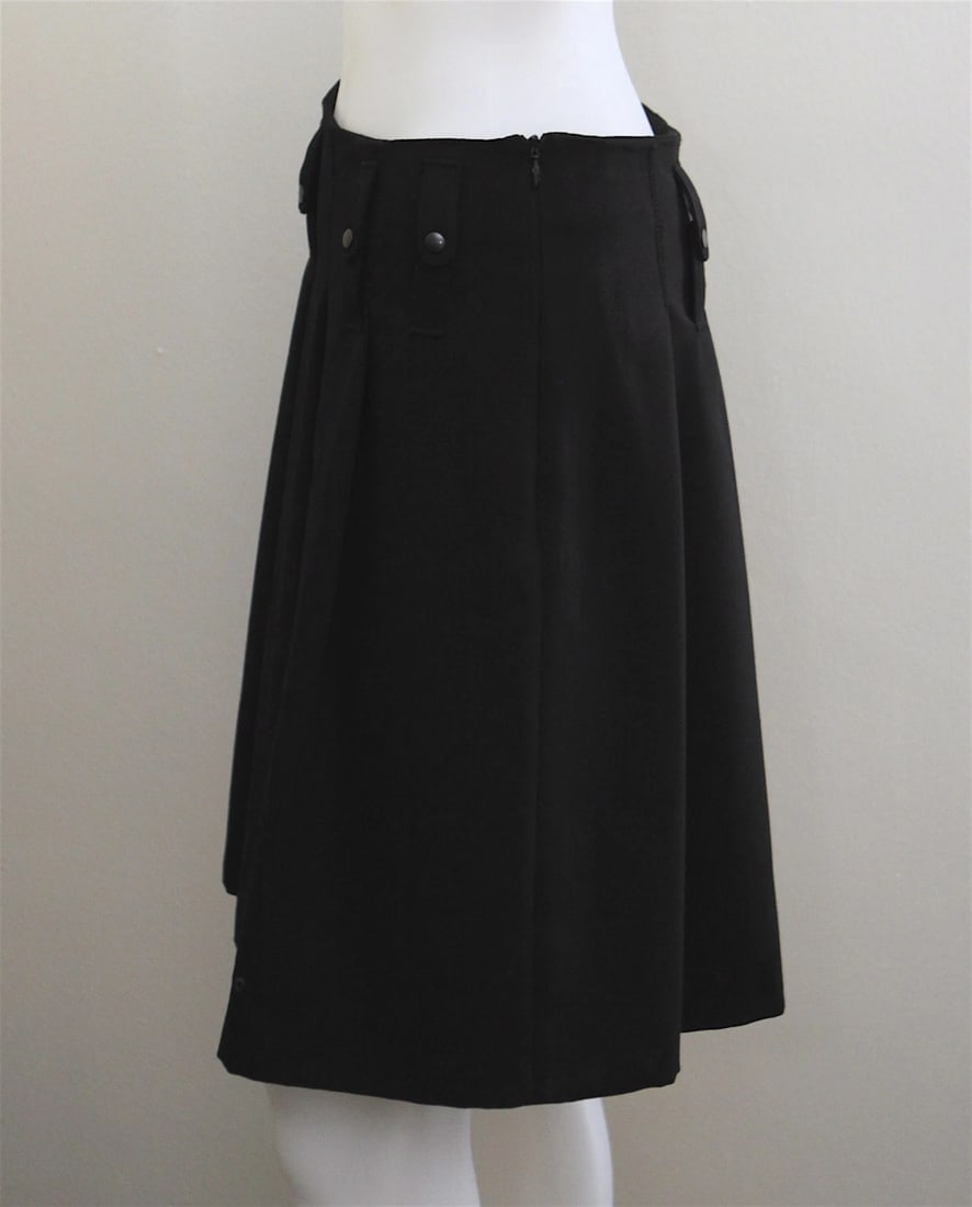 BARBARA BUI INITIALS SMALL 38 100% WOOL SKIRT LINING STYLISH - 8