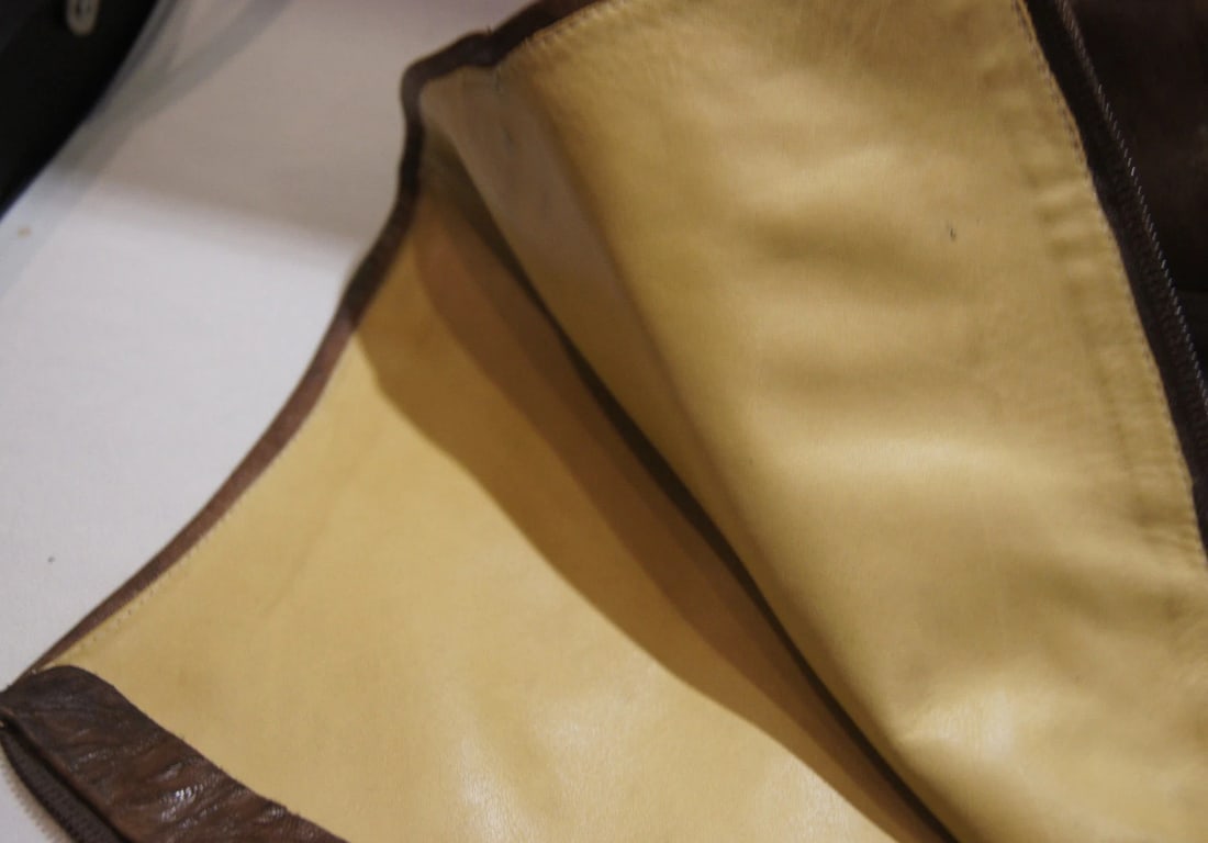 LANVIN 2006 BROWN FLAT BOOTS ZIPPER BUTTONS LEATHER 8 1/2 STYLISH - 8