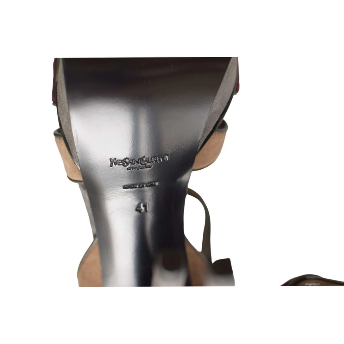 Yves Saint Laurent YSL multicolor Tribute suede leather sz 41 sandals platform - 8