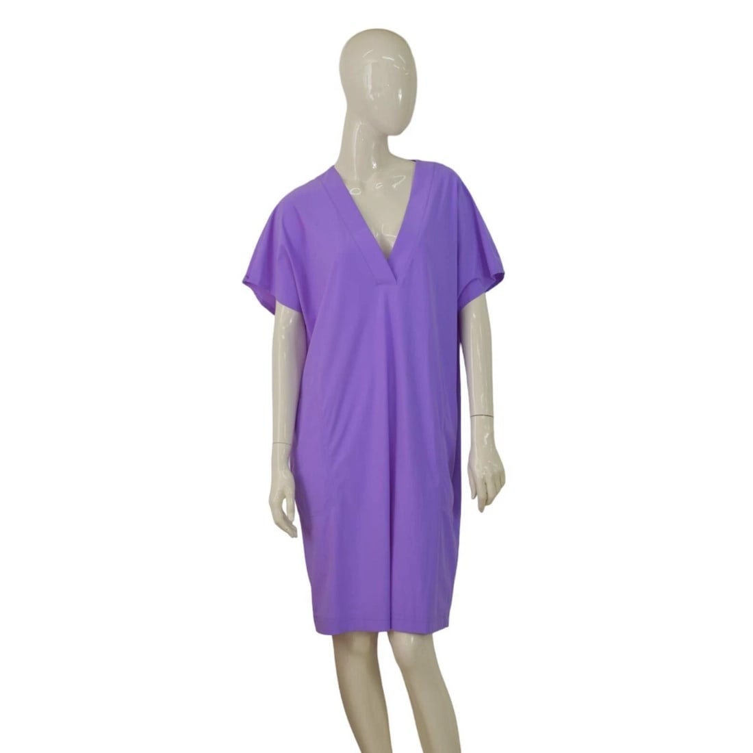 Raffaello Rossi Joyce Purple Knee Length V- Neckline Pull Over Dress size 46 (1 of 8)