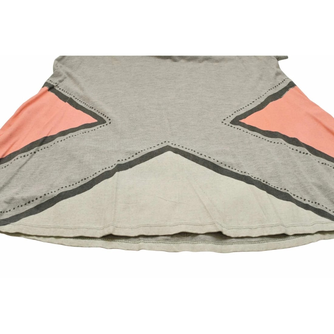 Sass & Bide S&B Gray Pink Chain Fringes T-Shirt A- Line Top Blouse size S - 8