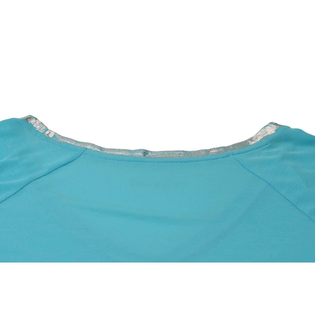 Zadig and Voltaire Margot Foil Blue & Silver Modal Top T-shirt size S - 8