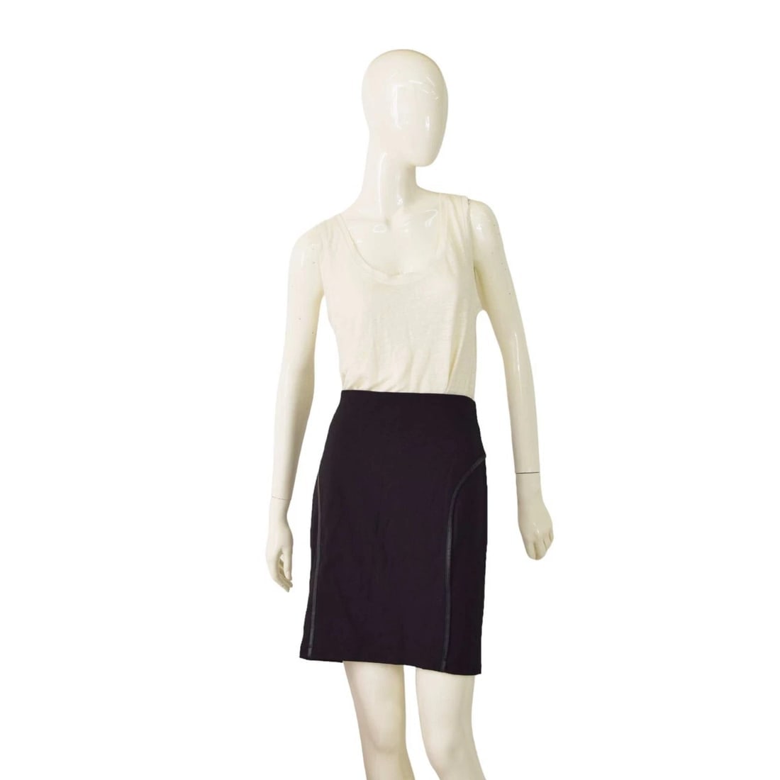 Max Studio Black Stretch Elasticated Mini Length Skirt size M (1 of 4)