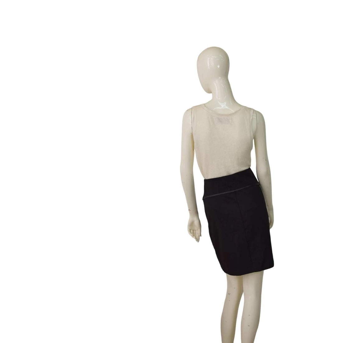 Max Studio Black Stretch Elasticated Mini Length Skirt size M - 2